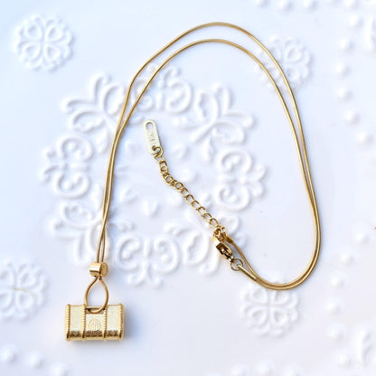 Fu Pendant Necklace - Chinese New Year - Stainless Steel Necklace