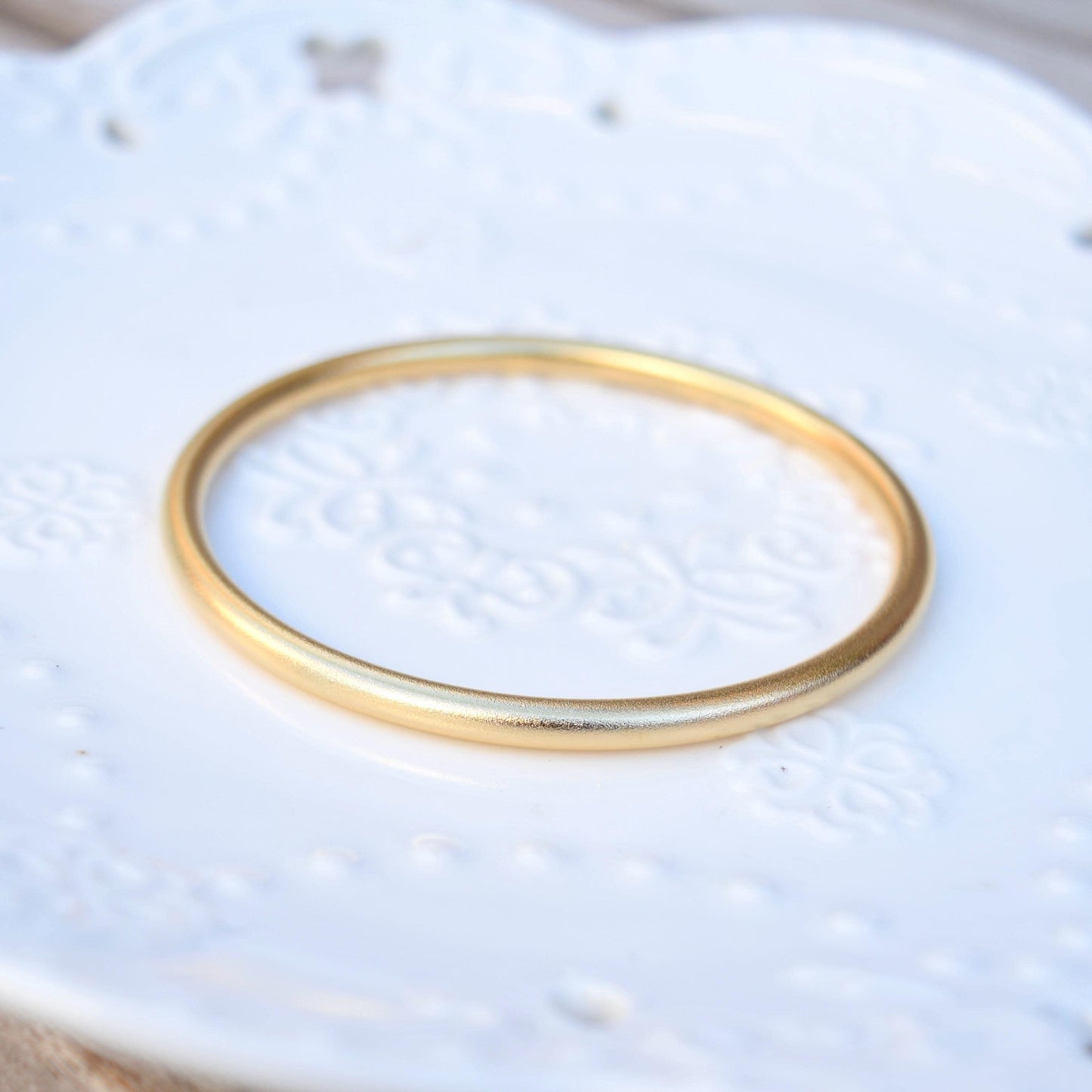 56 58 62 mm Golden Matte Bangle - Chinese Bangle