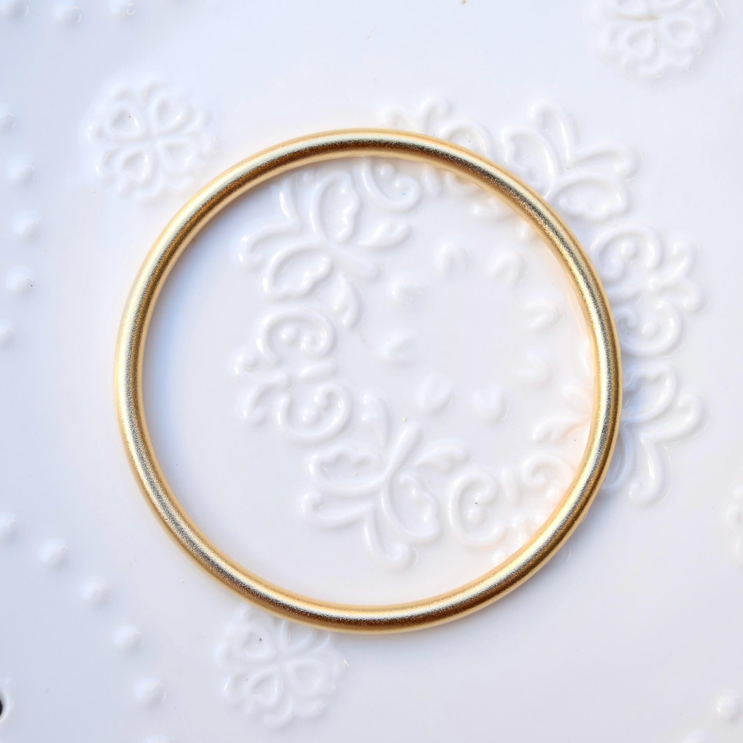 56 58 62 mm Golden Matte Bangle - Chinese Bangle