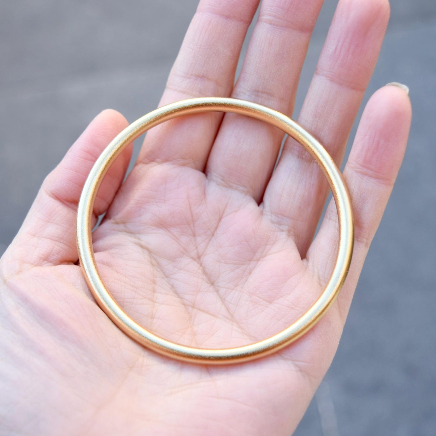 56 58 62 mm Golden Matte Bangle - Chinese Bangle