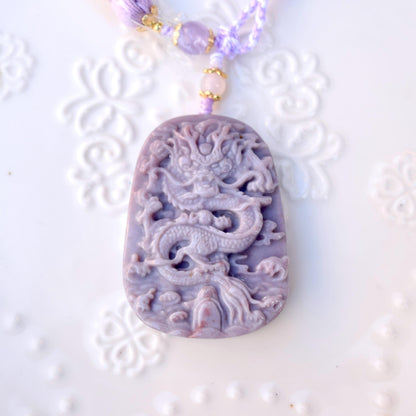 Dragon Agate Pendant Tassel Accessory - Chinese Bag/Car/Waist Hanging Accessory