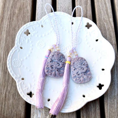 Dragon Agate Pendant Tassel Accessory - Chinese Bag/Car/Waist Hanging Accessory