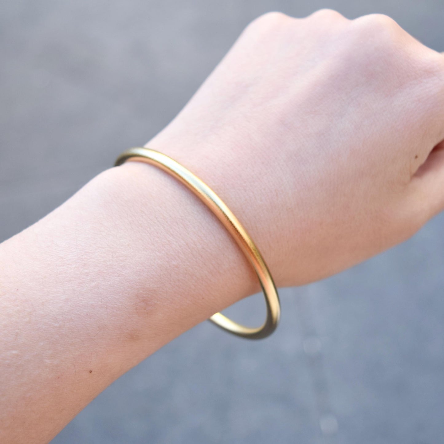56 58 62 mm Golden Matte Bangle - Chinese Bangle