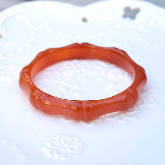 57mm Red Agate Bangle Bracelet