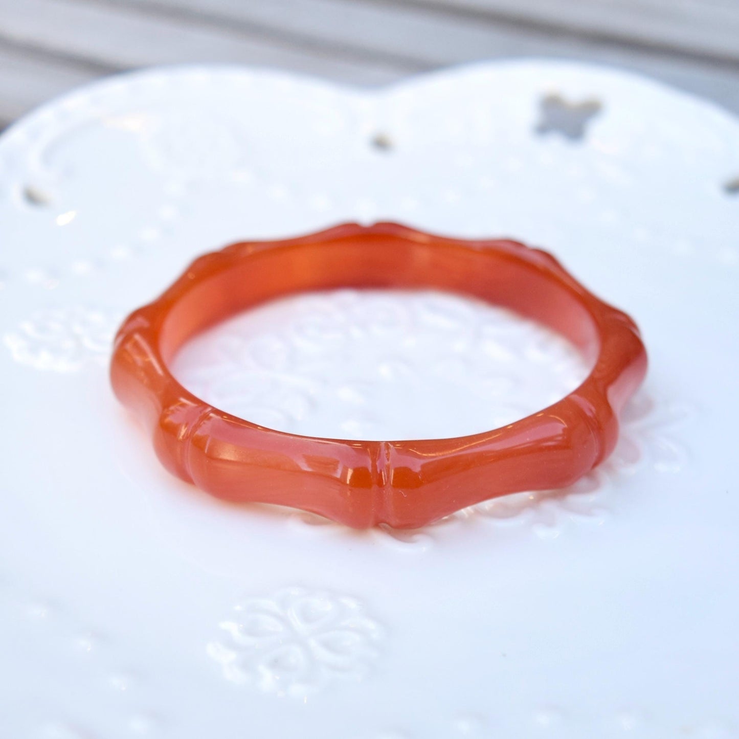 57mm Red Agate Bangle Bracelet