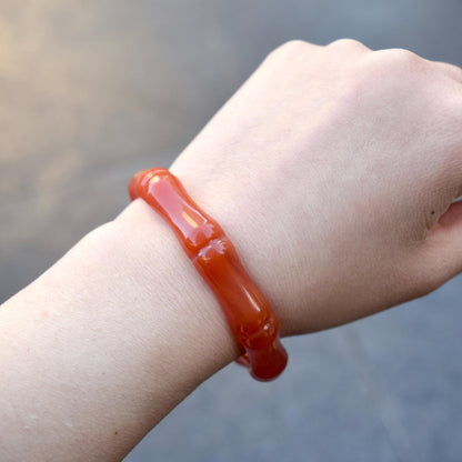 57mm Red Agate Bangle Bracelet