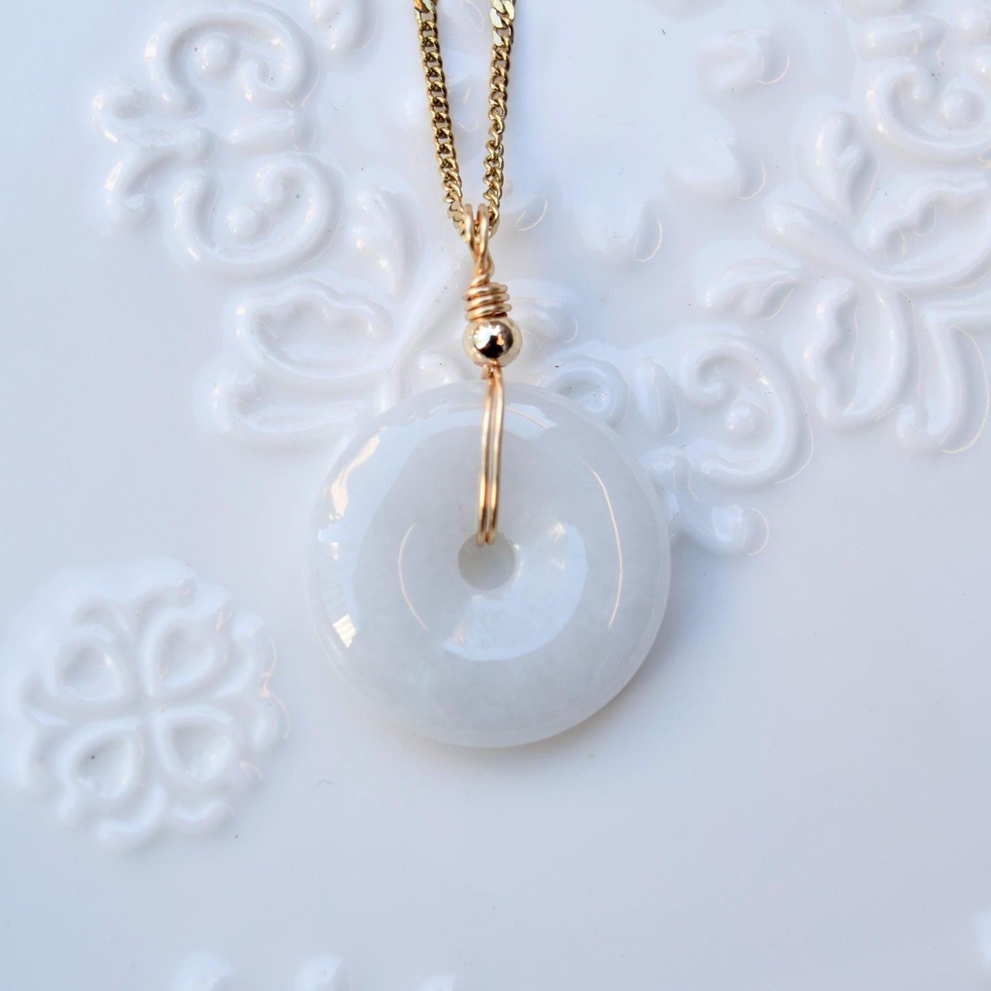 Jadeite Peace Buckle Necklace - Jade jewelry