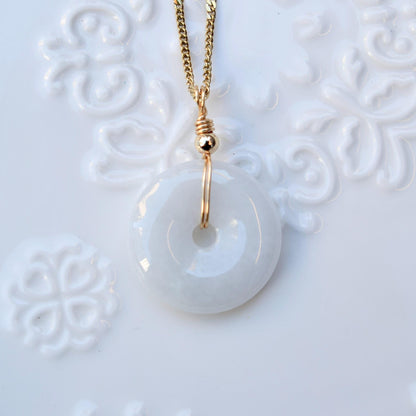 Jadeite Peace Buckle Necklace - Jade jewelry