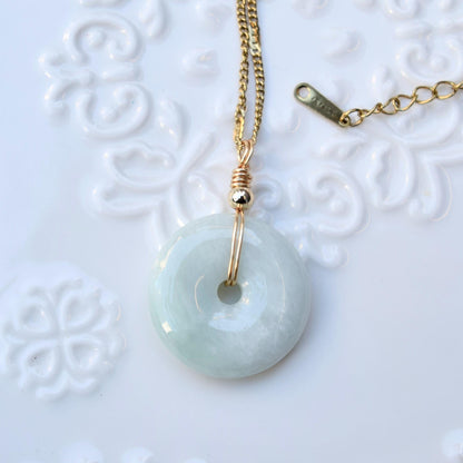 Jadeite Peace Buckle Necklace - Jade jewelry