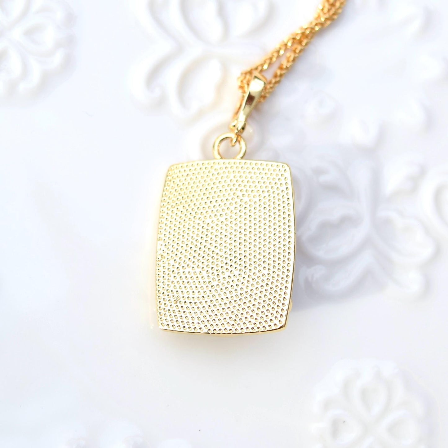 Purple Enamel Pearl Flora Jewelry Set - Oil Painting Style