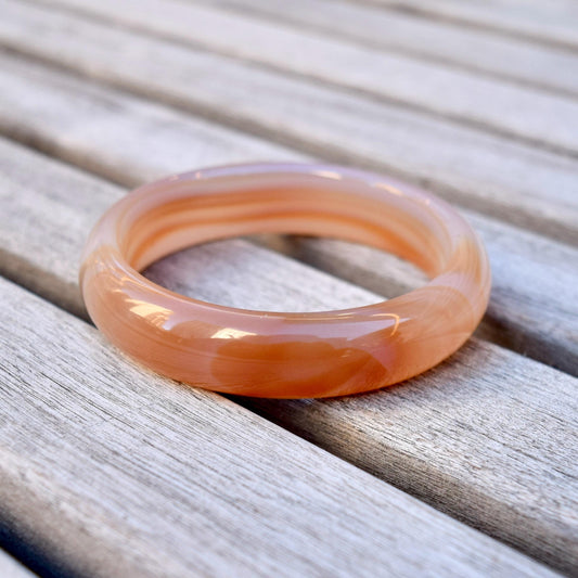 58.3 mm Orange Agate Bangle Bracelet