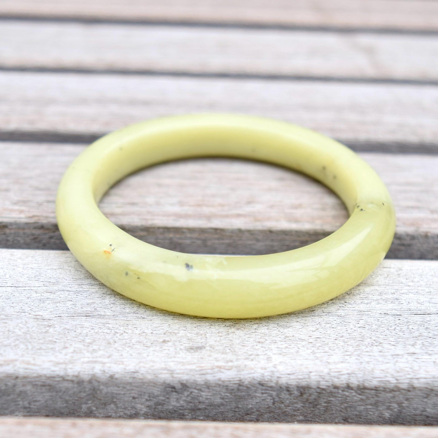 52.8 mm- Natural Xiu Jade Bangle Bracelet- Serpentine Jade