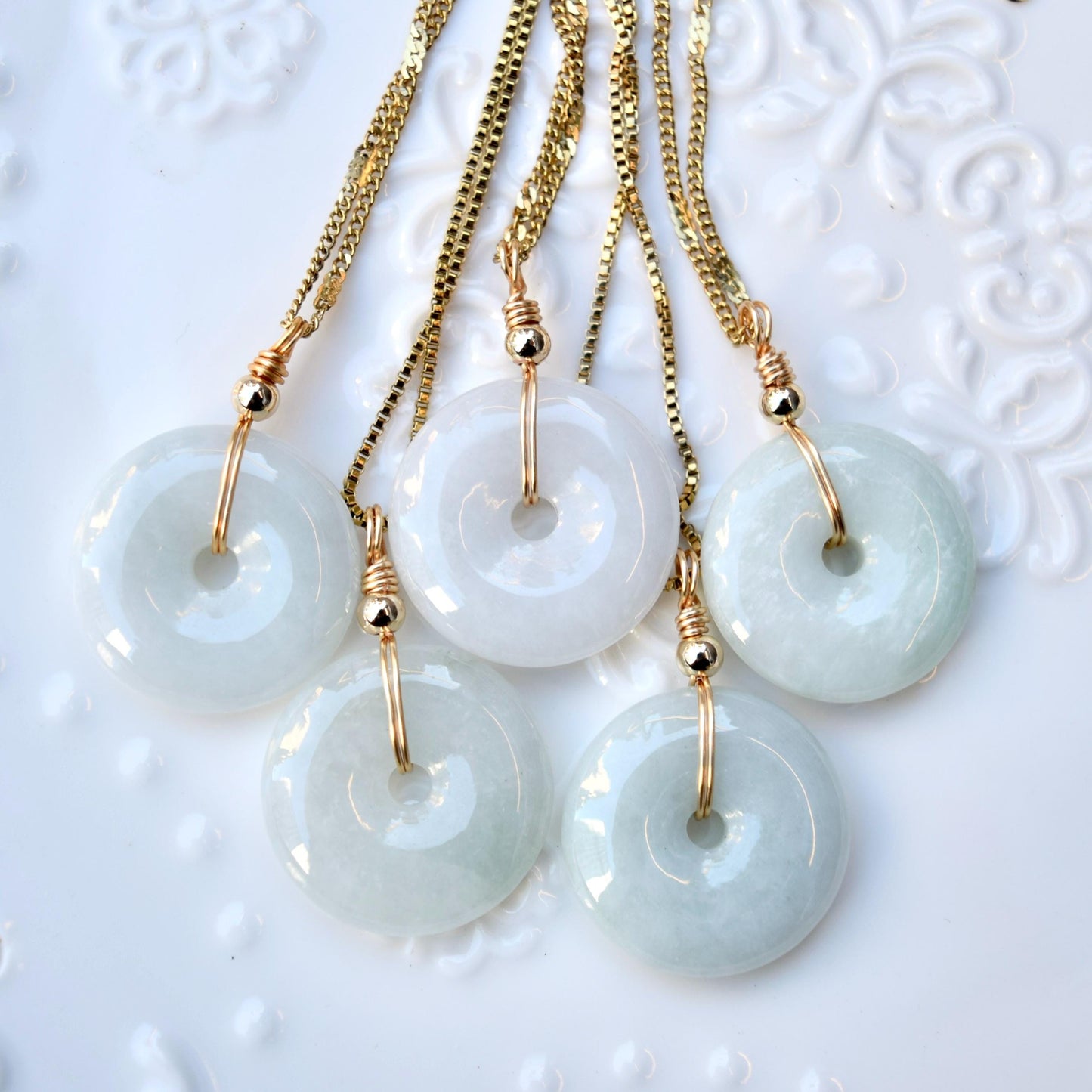 Jadeite Peace Buckle Necklace - Jade jewelry