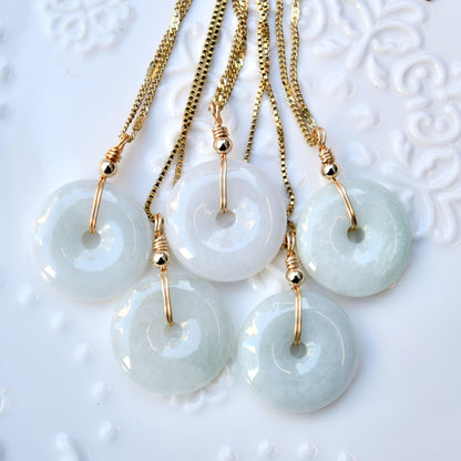 Jadeite Peace Buckle Necklace - Jade jewelry
