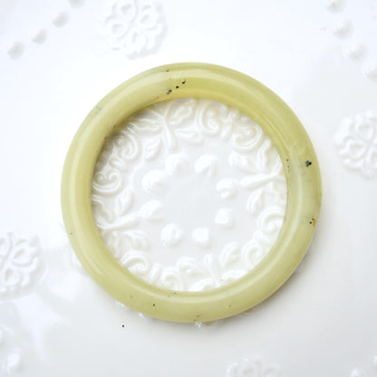 52.8 mm- Natural Xiu Jade Bangle Bracelet- Serpentine Jade