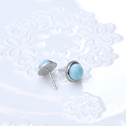 Larima Circle Cabochon Stud Earrings