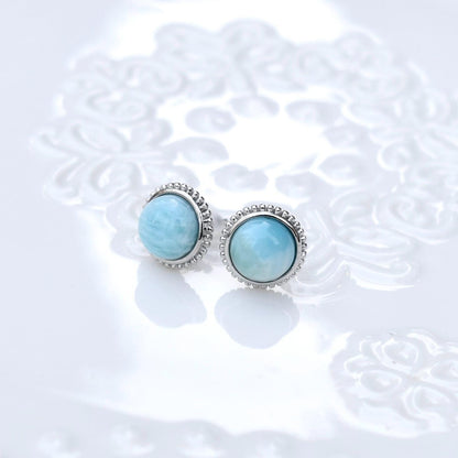 Larima Circle Cabochon Stud Earrings