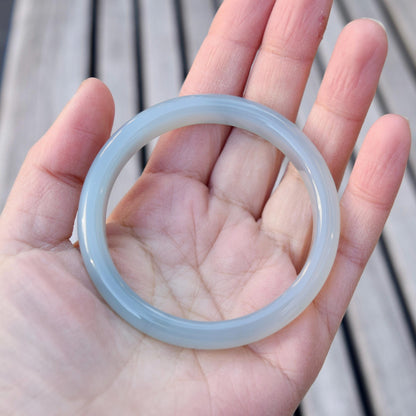 55.6 mm Blue Agate Bangle Bracelet