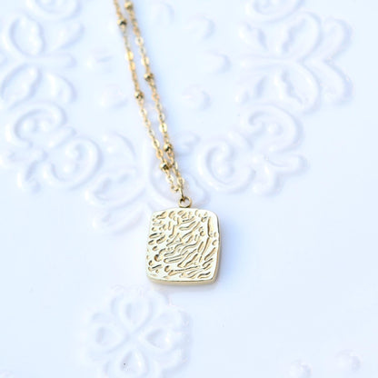 Shell Butterfly Heart Charm Golden Necklace - Vintage Style