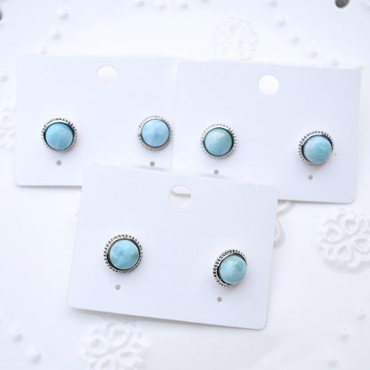 Larima Circle Cabochon Stud Earrings