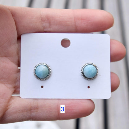 Larima Circle Cabochon Stud Earrings