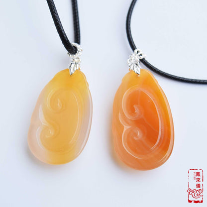 Colorful Agate Pendant Necklace - Ruyi 如意