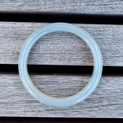 55.6 mm Blue Agate Bangle Bracelet