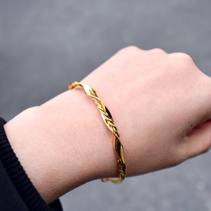 60 mm Golden Wavy Bangle - Chinese Bangle
