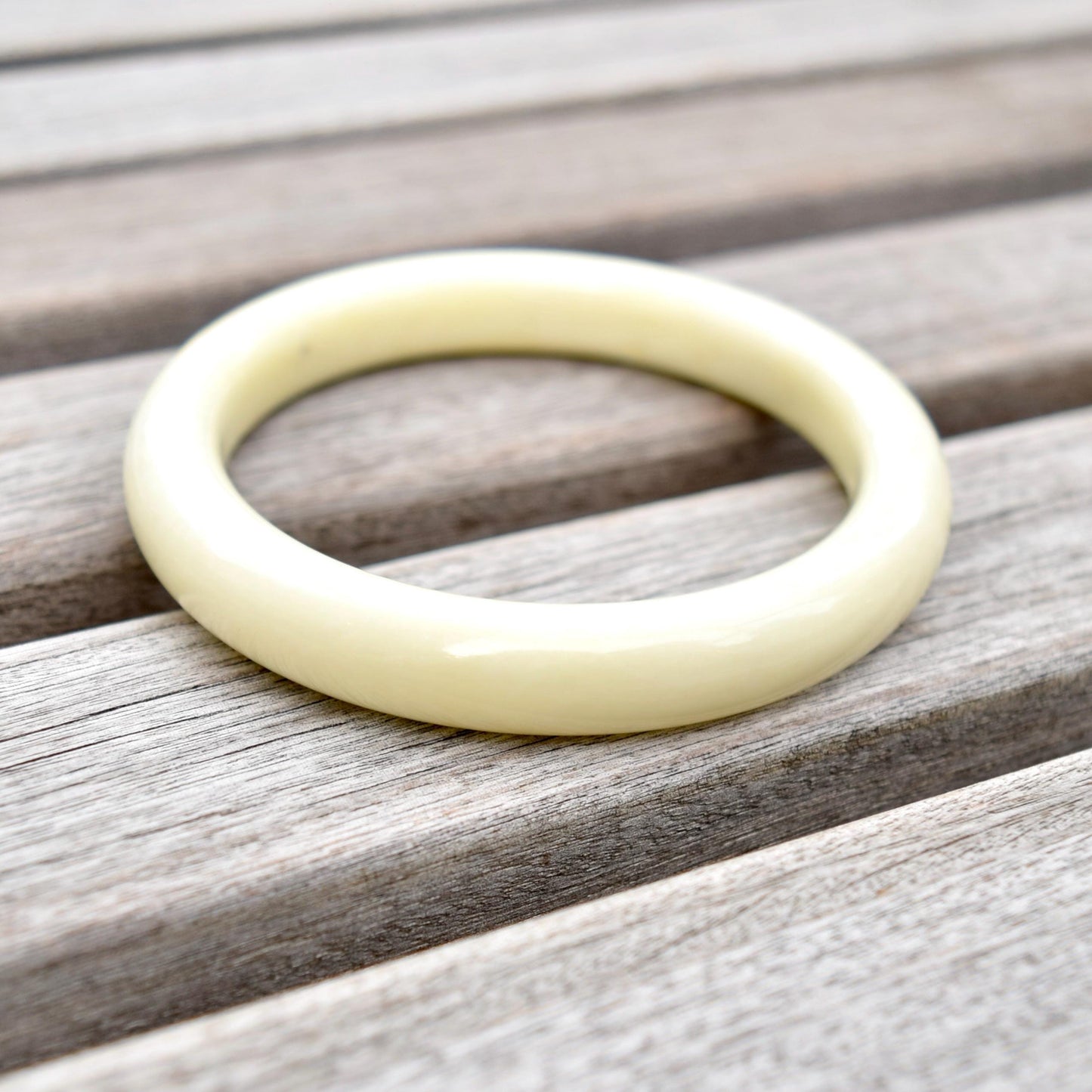 56.5 mm- Natural Xiu Jade Bangle Bracelet - White- Serpentine Jade