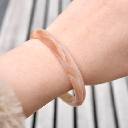 54.8 mm Orange Agate Bangle Bracelet