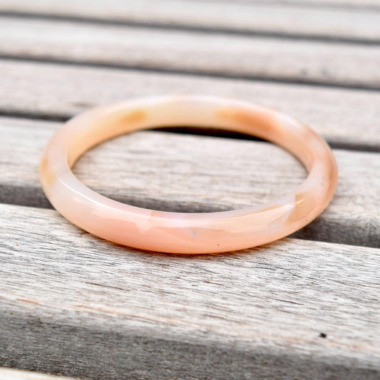 54.8 mm Orange Agate Bangle Bracelet