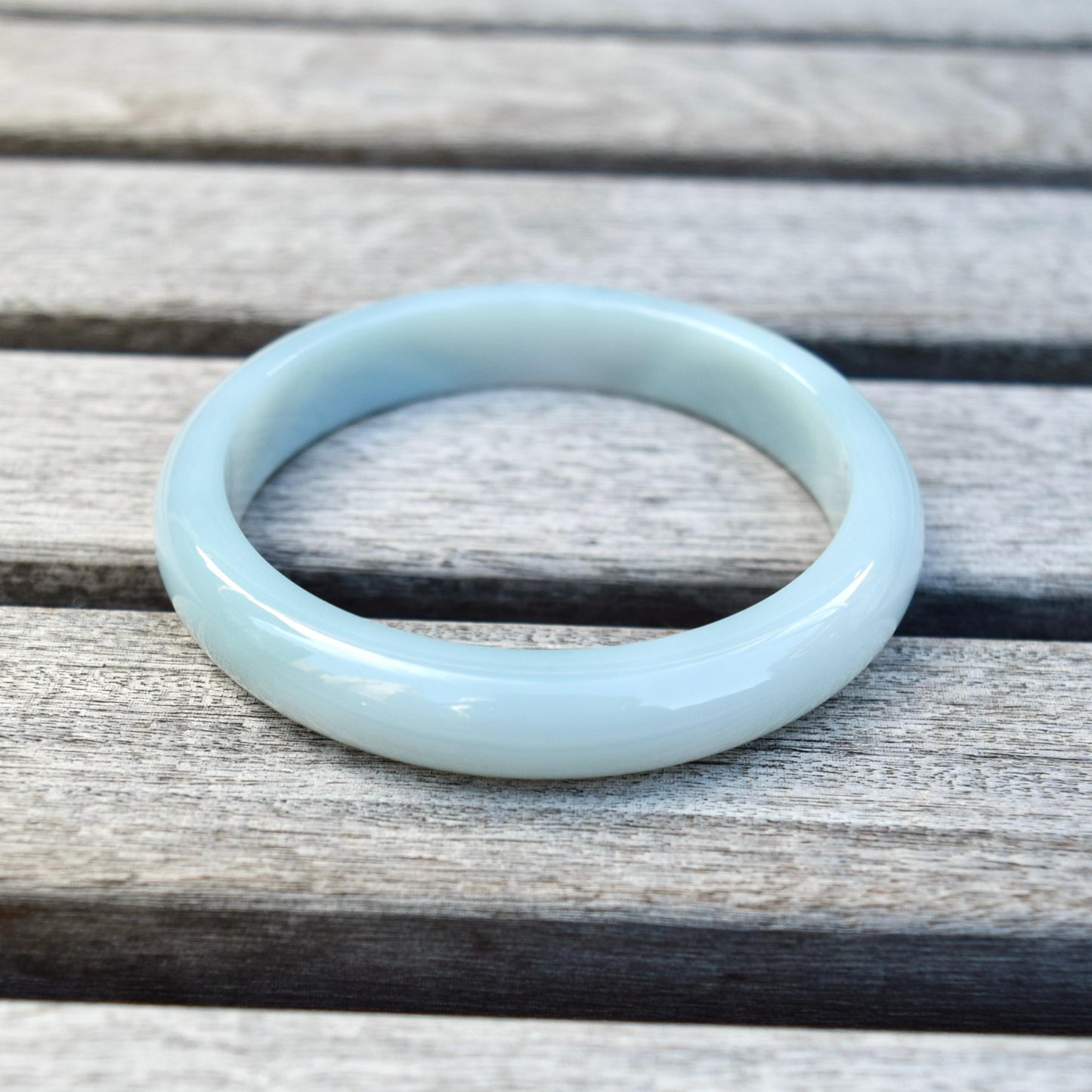 58.4mm Blue Agate Bangle Bracelet