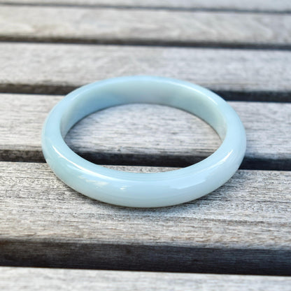 58.4mm Blue Agate Bangle Bracelet