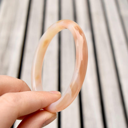 54.8 mm Orange Agate Bangle Bracelet