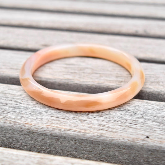54.8 mm Orange Agate Bangle Bracelet