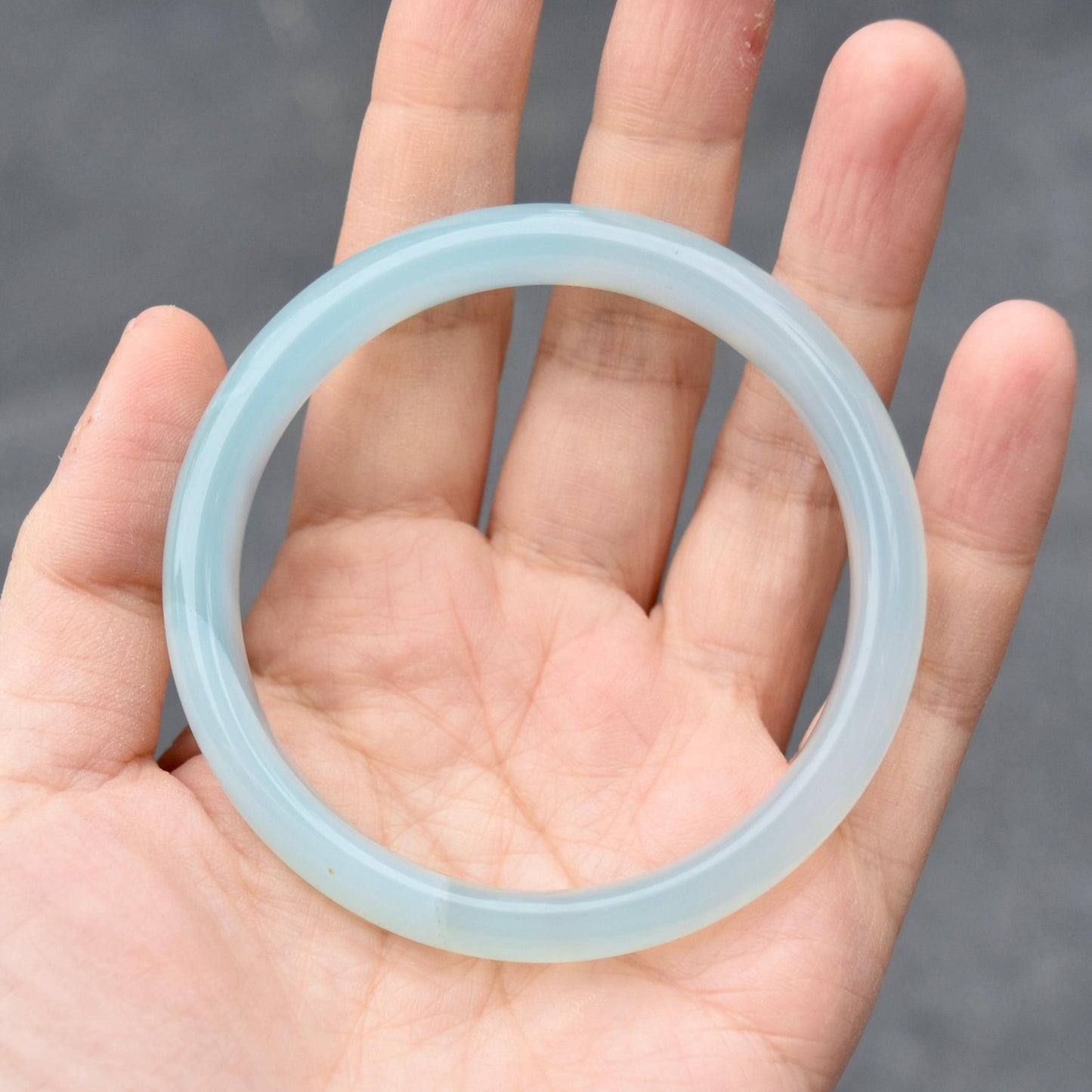 58.6mm Agate Bangle - Blue