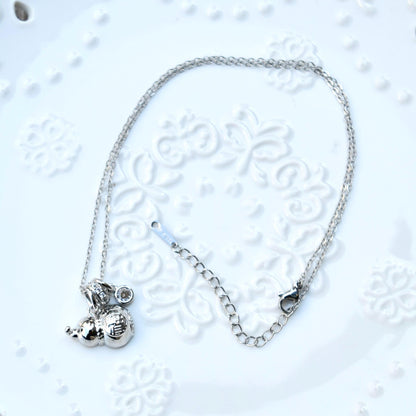 Chinese Fortune Charm Necklace - Rabbit Panda Gourd Pocket Style - Stainless Steel Necklace