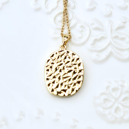 Enamel Pearl Wheat Lotus Charm Necklace - Vintage Style