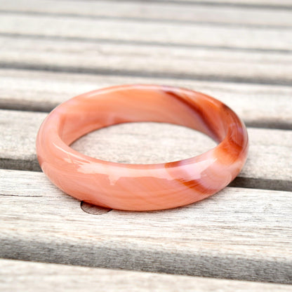 58.6 mm Orange Agate Bangle