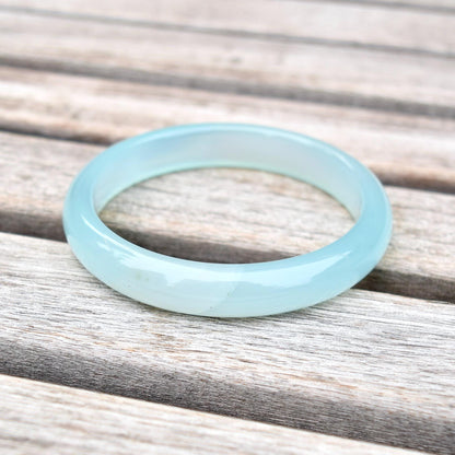 58.5 mm Blue Agate Bangle Bracelet