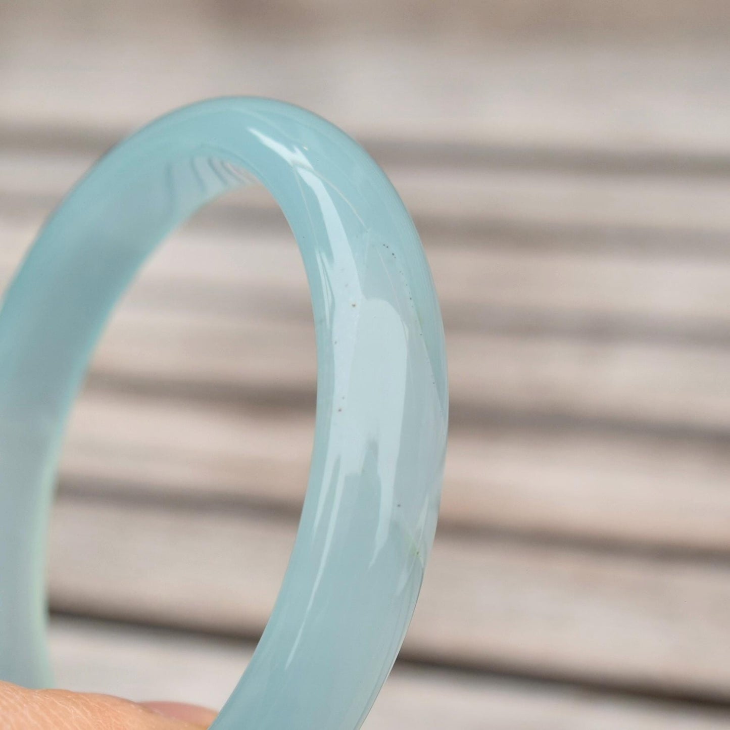 58.5 mm Blue Agate Bangle Bracelet