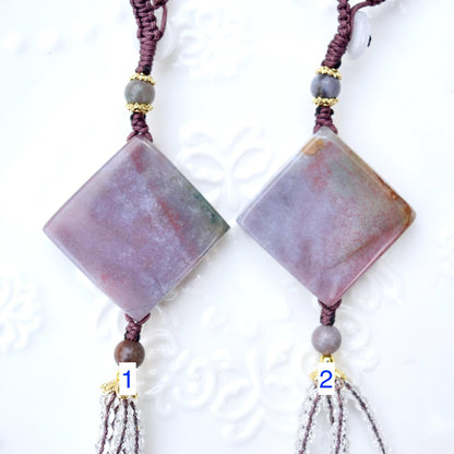 Purple Butterfly Keychain Bag Charm - Ocean Jasper