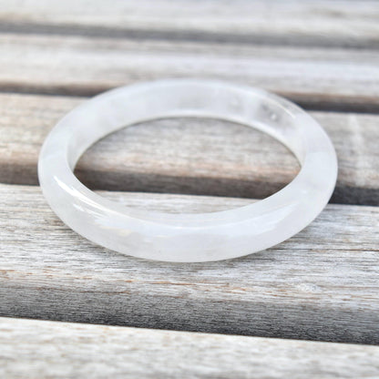 59.1 mm Clear Quartz Bangle - White
