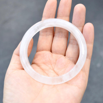 59.1 mm Clear Quartz Bangle - White