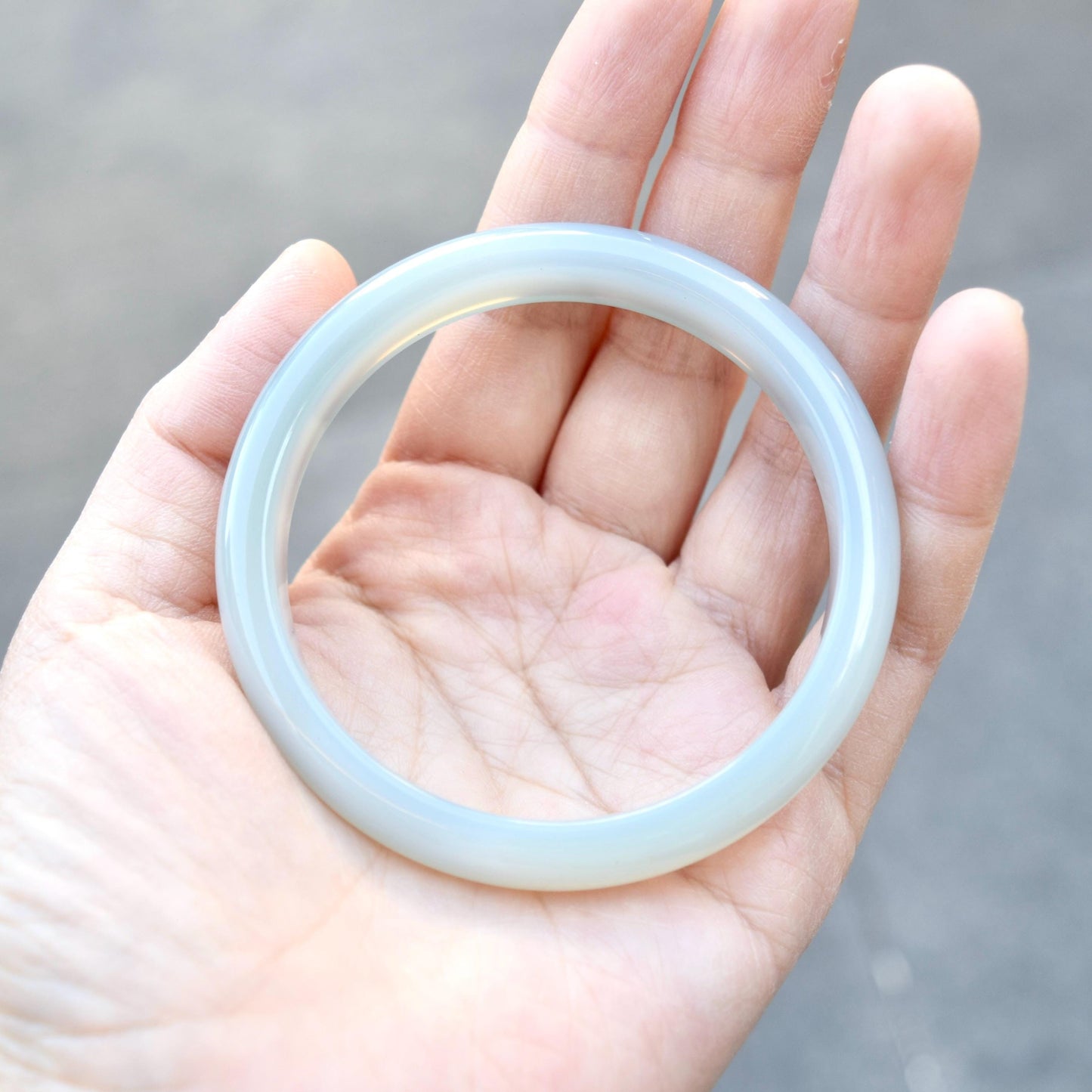 58.8 mm Blue Agate Bangle Bracelet