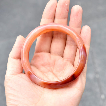 58.6 mm Orange Agate Bangle