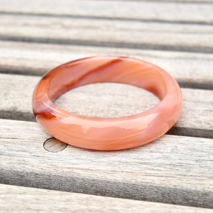 58.6 mm Orange Agate Bangle