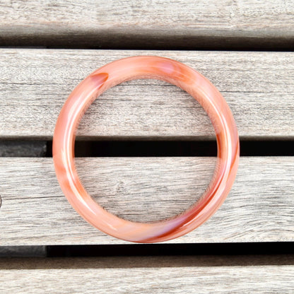 58.6 mm Orange Agate Bangle