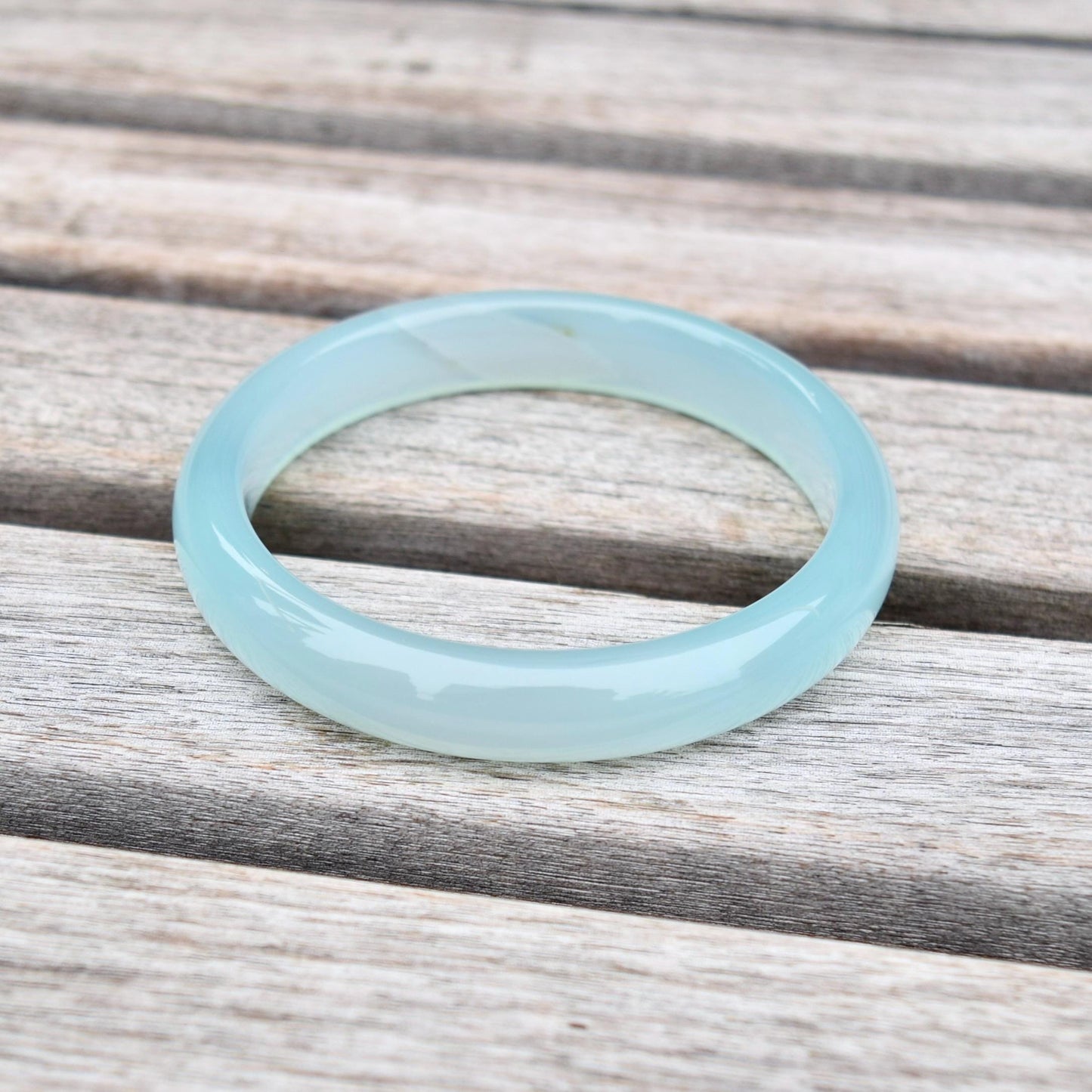 58.5 mm Blue Agate Bangle Bracelet