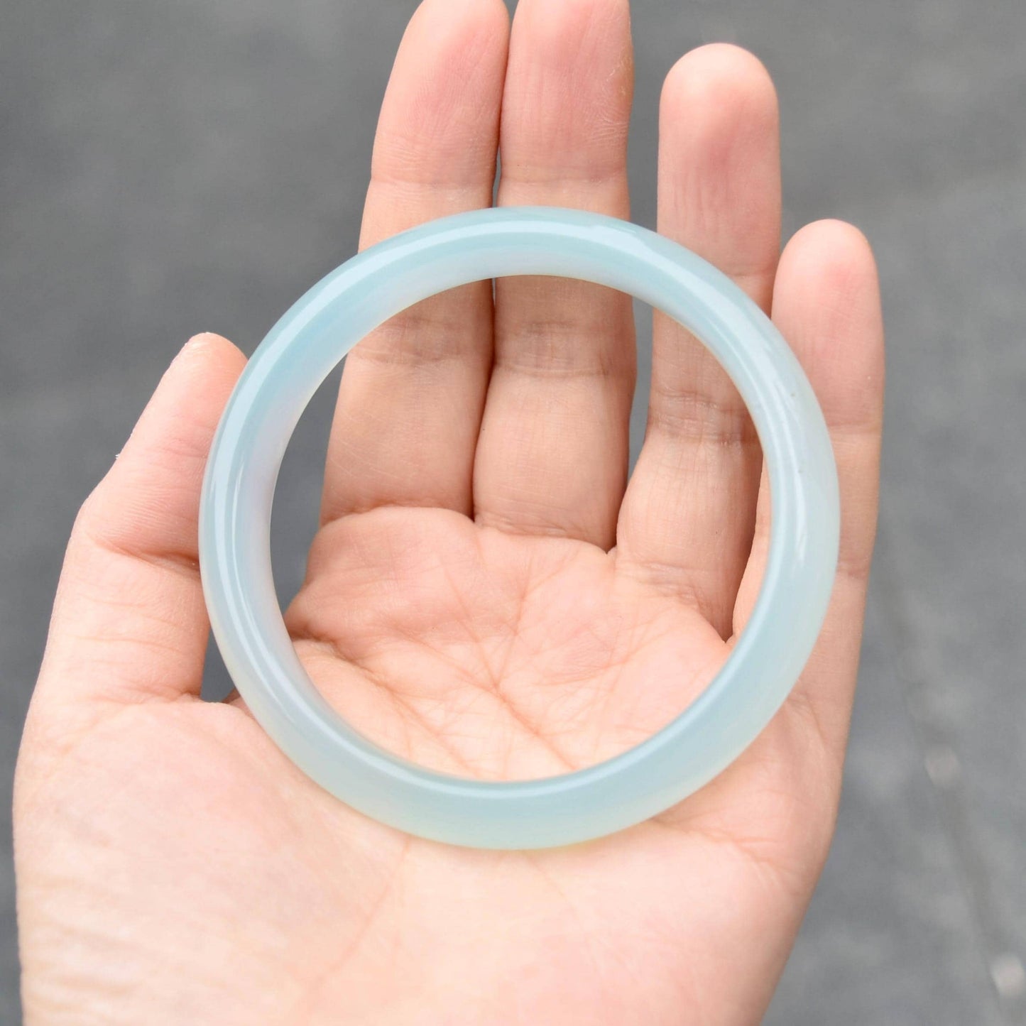 58.5 mm Blue Agate Bangle Bracelet